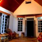 Cozy lobby to gossip in Riverside Cottage Mirik