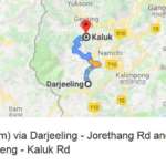 Darjeeling to Kaluk route