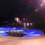 Swimming pool at night in BahirKunja River Bunglow